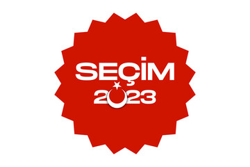 General and Presidential elections in Turkey 14 May 2023. (Turkish Translate on the Image: 14 Mayıs Türkiye Cumhurbaşkanlığı Seçimi) Ballot Box and Turkish Flag Symbol and Presidential symbol.