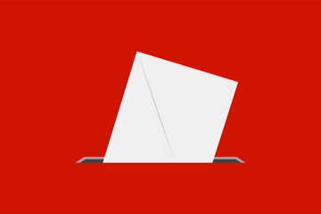 General and Presidential elections in Turkey 14 May 2023. (Turkish Translate on the Image: 14 Mayıs Türkiye Cumhurbaşkanlığı Seçimi) Ballot Box and Turkish Flag Symbol and Presidential symbol.