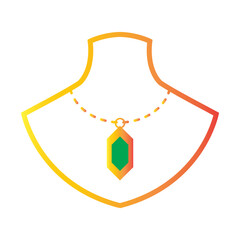 Necklace icon design template vector