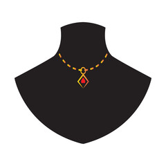 Necklace icon design template vector