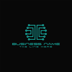 Obraz premium modern style technology power and data logo set 