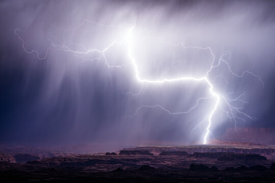 Lightning storm in Canyonlands National Park