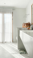 modern living room with a window