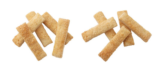 Sweet puff pastry isolated on transparent background	