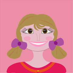 girl with big brown eyes