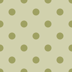 Polka Dots Pattern Repeat on green Background