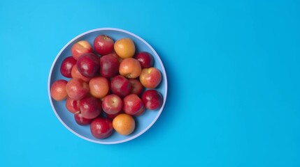 cherry in bowl on studio background, generate ai