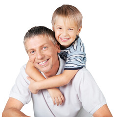 Father and Son Embracing