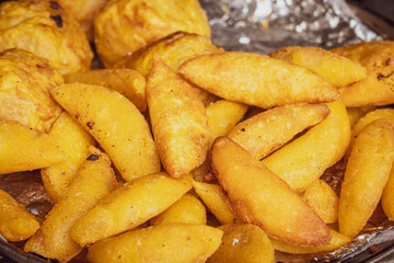 Traditional Colombian fried street gastronomy