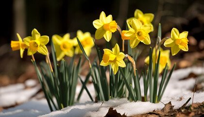 Naklejka premium A vibrant bouquet of springtime flowers shines brightly generated by AI