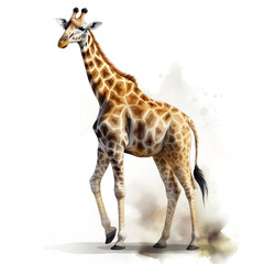 Fototapeta premium Giraffe Portrait | Wildlife Watercolour Illustration