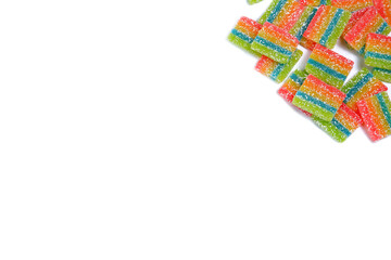 Colorful Sugar Candys on a White Background