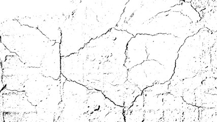 Fototapeta premium Rustic cracked texture with many cracks and scratches. Abstract background. PNG graphic illustration with transparent background.