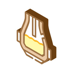 basic oxygen furnace steel production isometric icon vector illustration