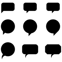 speech bubbles vector set, icon, symbol, logo, clipart, isolated. vector illustration. vector illustration isolated on white background.