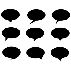 speech bubbles vector set, icon, symbol, logo, clipart, isolated. vector illustration. vector illustration isolated on white background.