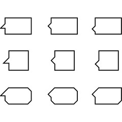 speech bubbles vector set, icon, symbol, logo, clipart, isolated. vector illustration. vector illustration isolated on white background.