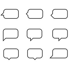 speech bubbles vector set, icon, symbol, logo, clipart, isolated. vector illustration. vector illustration isolated on white background.