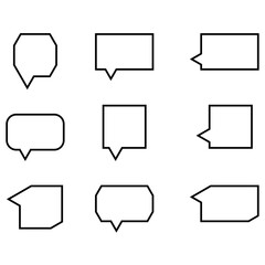 speech bubbles vector set, icon, symbol, logo, clipart, isolated. vector illustration. vector illustration isolated on white background.