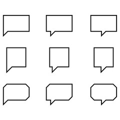 speech bubbles vector set, icon, symbol, logo, clipart, isolated. vector illustration. vector illustration isolated on white background.