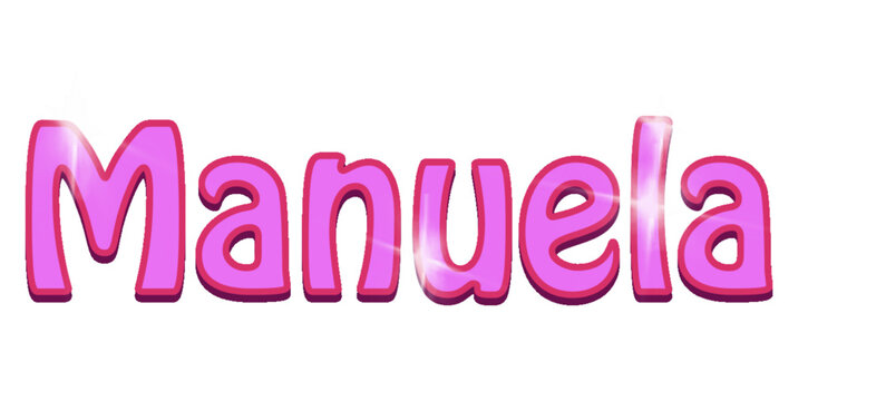 Manuela - Pink color - female name - sparkles - ideal for websites, emails, presentations, greetings, banners, cards, books, t-shirt, sweatshirt, prints
