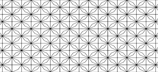 Fototapeta premium Black and white geometric pattern. Tileable texture background.