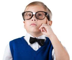 Closeup of a Nerdy Boy