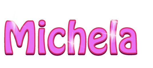 Michela - Pink color - female name - sparkles - ideal for websites, emails, presentations, greetings, banners, cards, books, t-shirt, sweatshirt, prints



