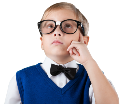 Closeup of a Nerdy Boy - Powered by Adobe