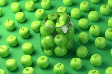 Green Apples in Plastic Bag