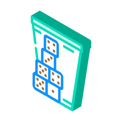 dice game board table isometric icon vector illustration