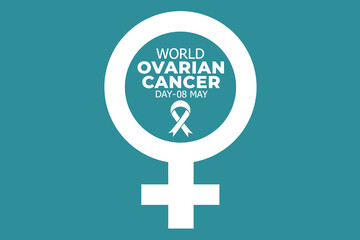 World Ovarian Cancer Day. Suitable for Greeting card, Poster and Banner.