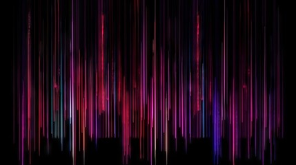 Random vertical lines in purple, blue, and pink. Generative AI. 