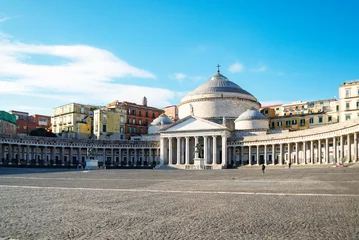Foto op Canvas Piazza del Plabiscito, named after the plebiscite taken in 1860, that brought Naples into the unified Kingdom of Italy. © Enrico Della Pietra
