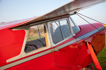 1930's vintage cabin monoplane. Historic aircraft.