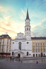 Fototapeta na wymiar Beautiful view of the St. Michael's Church in Vienna, Austria
