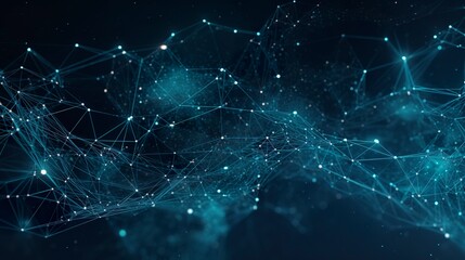 technologic linear background with dots and lines, in the style of dark teal and dark sky-blue, human connections, 32k uhd, neo-academism, generat ai