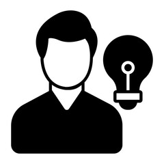 Creative Mind Glyph Icon