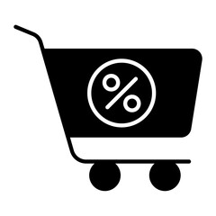 Shopping Discount Glyph Icon