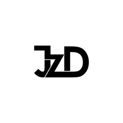 jzd lettering initial monogram logo design