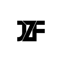 jzf initial letter monogram logo design