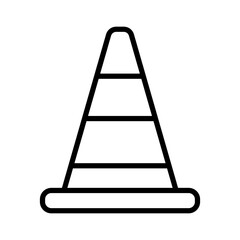 traffic cone carpentry outline icon vector illustration