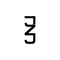 jzj initial letter monogram logo design