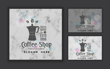 Free vector coffee shop badge in vintage style