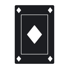 Isolated silhouette of a poker card icon Vector