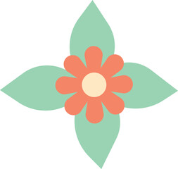 retro groovy  flower icon