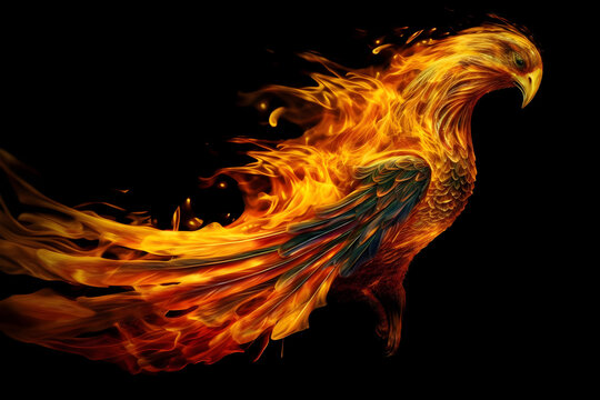 illustration of phoenix fire bird
