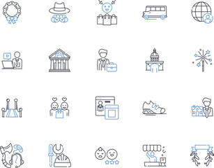 Industrial hub line icons collection. Manufacturing, Production, Factory, Machinery, Industrialization, Steel, Assembly vector and linear illustration. Processing,Fabrication,Automation outline signs