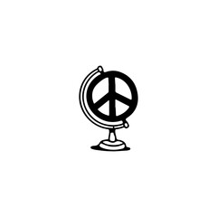 peace concept globe illustration vector