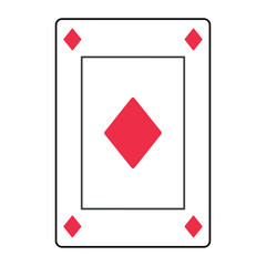 Isolated colored poker card icon Vector